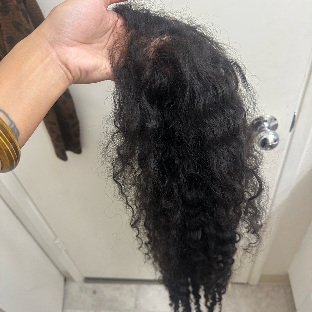 Curly Black Human Hair Wig used